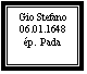 Zone de Texte: Gio Stefano
06.01.1648
ép. Pada